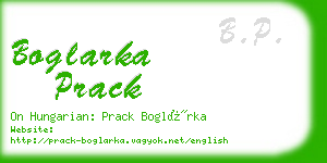 boglarka prack business card